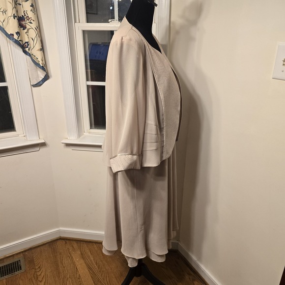 Elegant Beaded Jacket Dress Suit Evening Formal Occasion Womens Size 20W - Picture 4 of 11